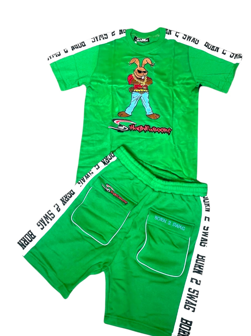 Boss Bunny Born 2 Swag Set embroidered