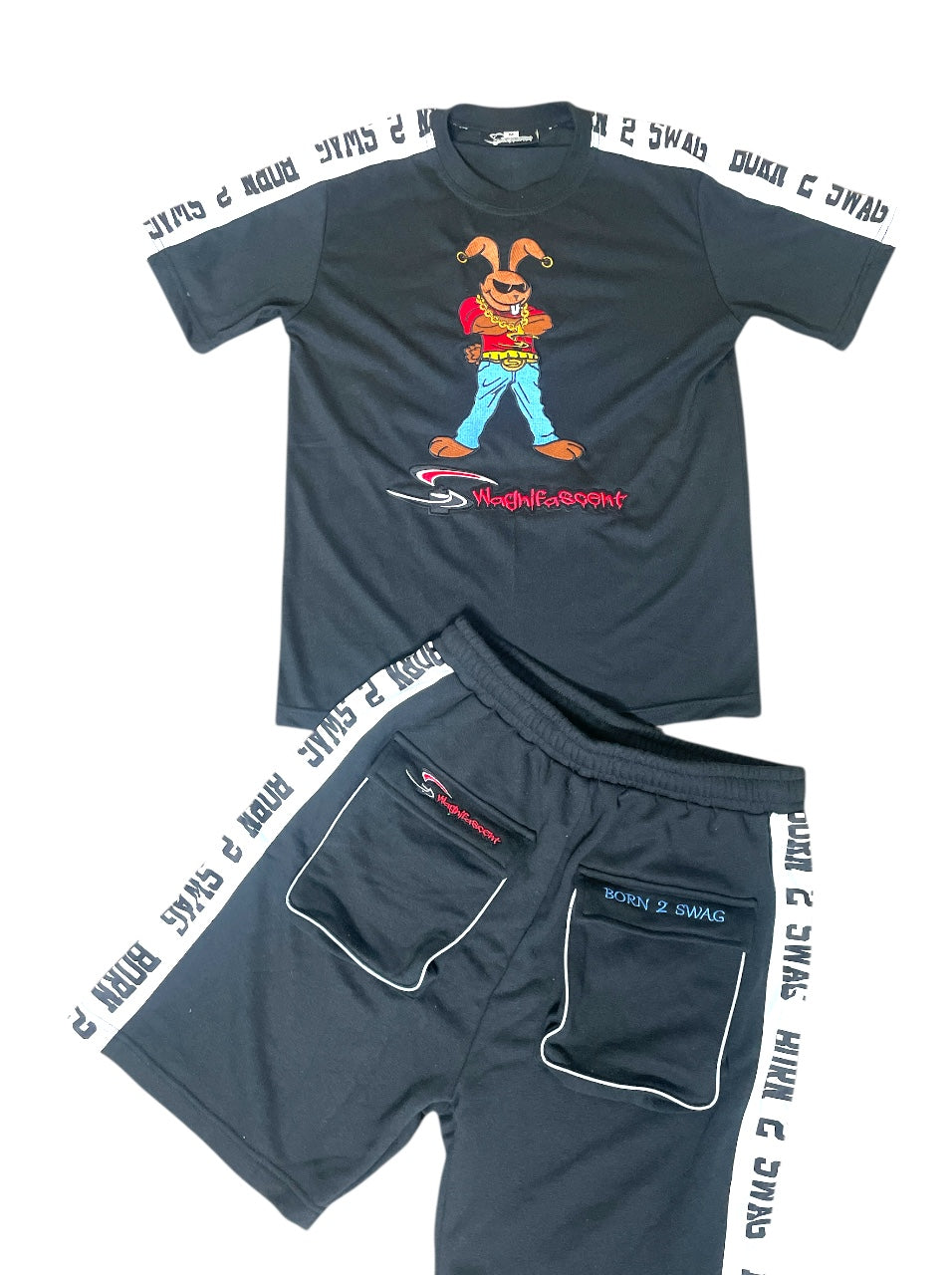 Boss Bunny Born 2 Swag Set embroidered